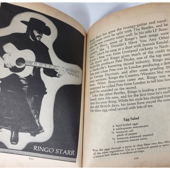 Vintage Cookbook Rock Stars Recipes Photographs Beatles Jackson 5 More 1st Ed. - Picture 5 of 11